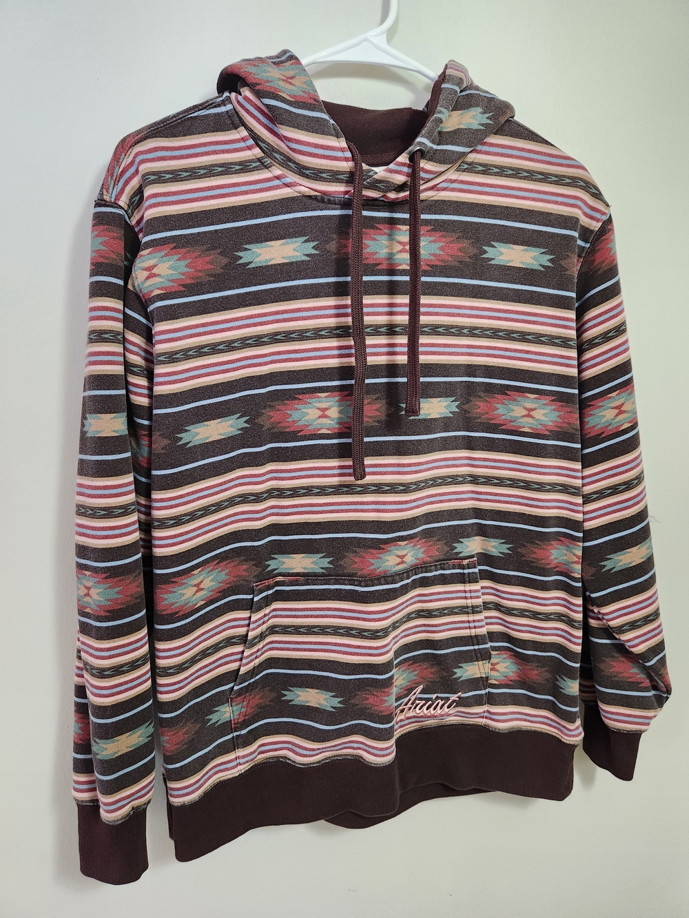Ariat Brown Southwestern Stripe Crewneck Hoodie